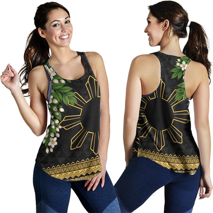 Philippines Filipinos Women Tank Sampaguita Sunshine Bloom Style