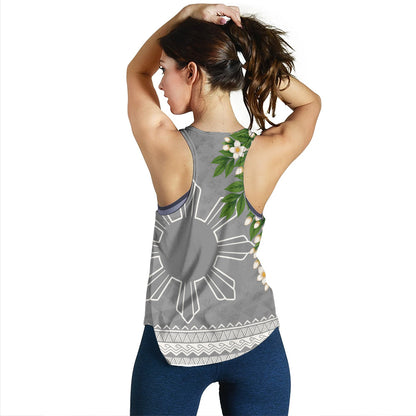Philippines Filipinos Women Tank Sampaguita Sunshine Bloom Style