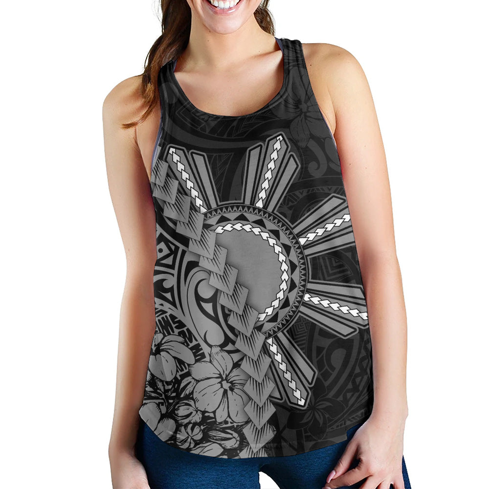 Philippines Filipinos Women Tank Sampaguita Flower Tribal Fusion Style