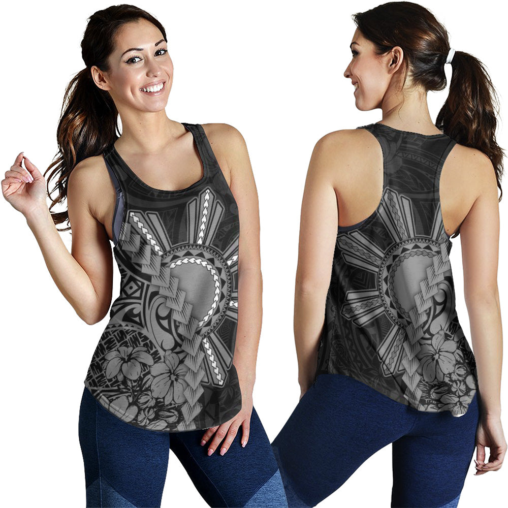 Philippines Filipinos Women Tank Sampaguita Flower Tribal Fusion Style