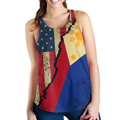 Philippines Filipinos Women Tank Filipino American Unity Style