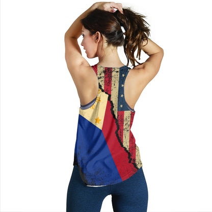 Philippines Filipinos Women Tank Filipino American Unity Style