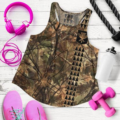 Hawaii Women Tank Woodland Kanaka Camo Style