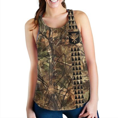 Hawaii Women Tank Woodland Kanaka Camo Style