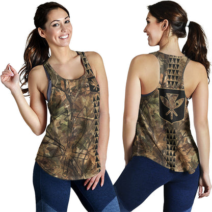 Hawaii Women Tank Woodland Kanaka Camo Style