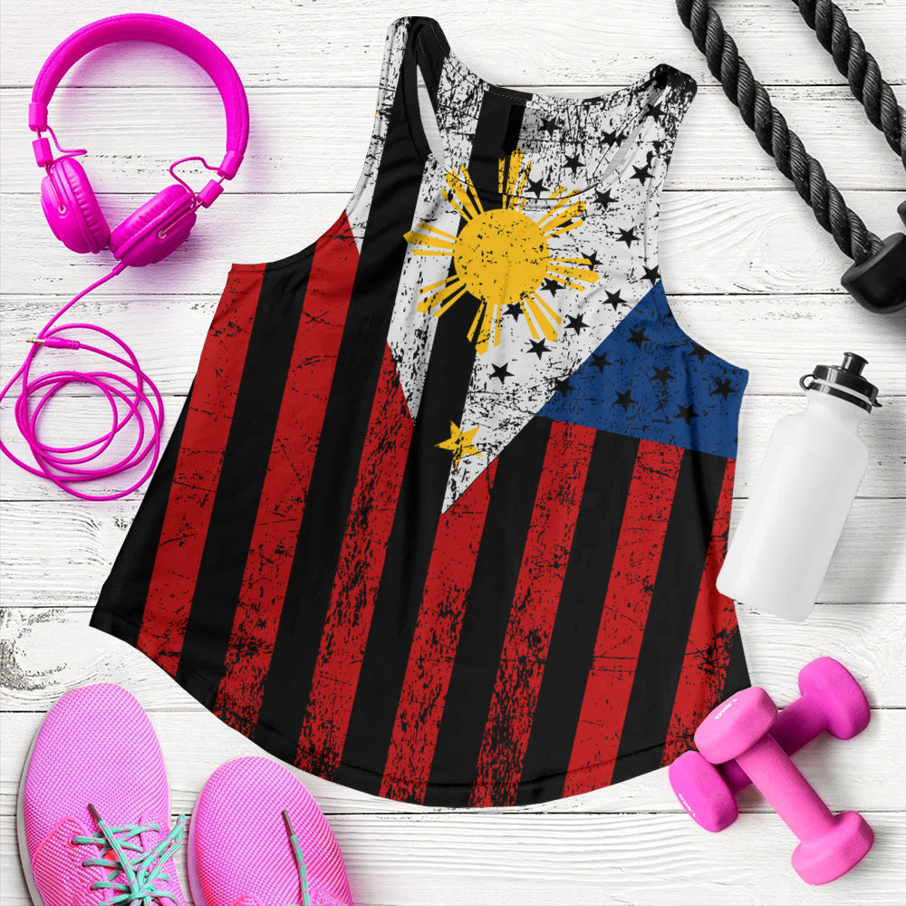 Philippines Filipinos Women Tank Blackout Flag Pride