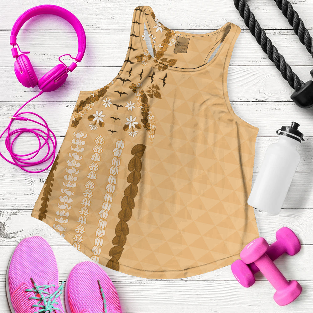 Hawaii Women Tank Lei Flower Island Elegance