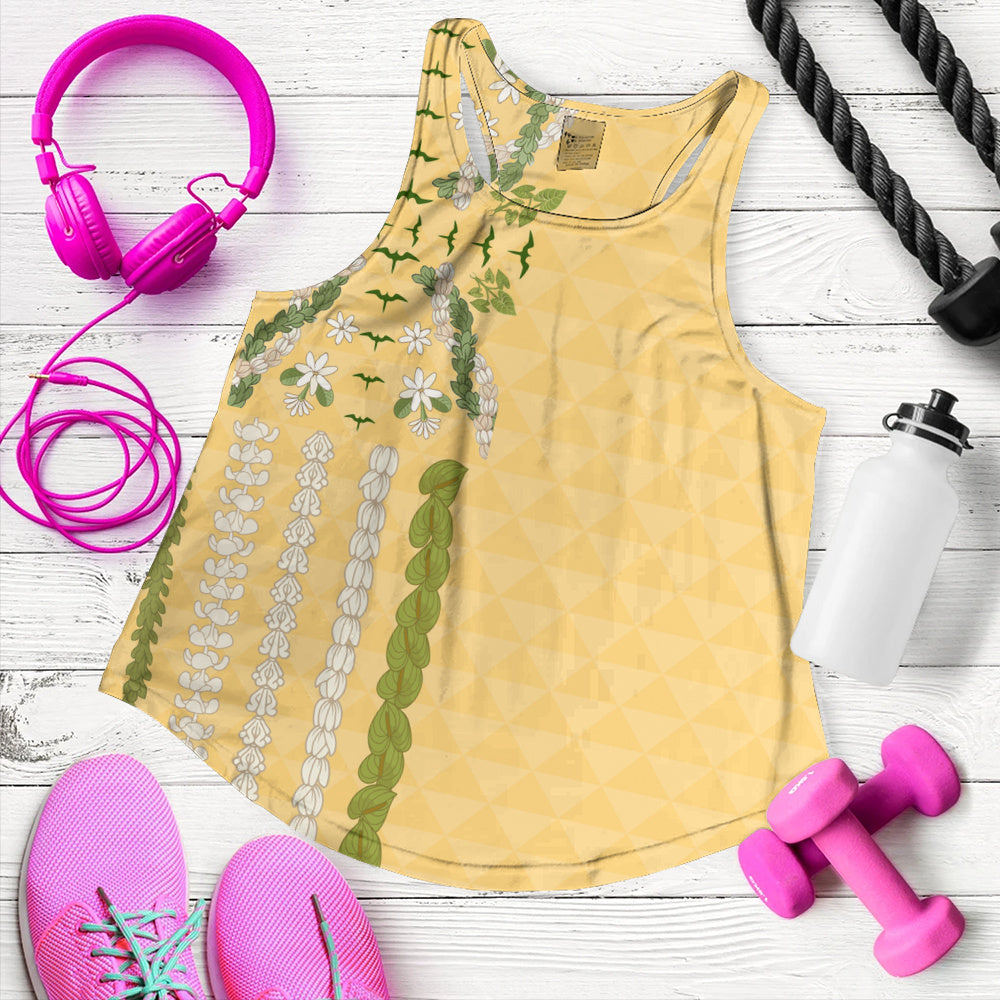 Hawaii Women Tank Lei Flower Island Elegance