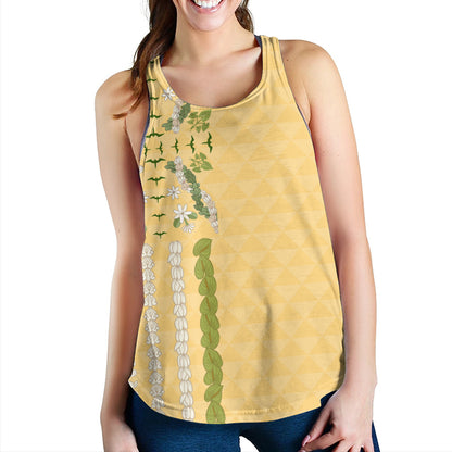 Hawaii Women Tank Lei Flower Island Elegance