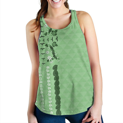 Hawaii Women Tank Lei Flower Island Elegance