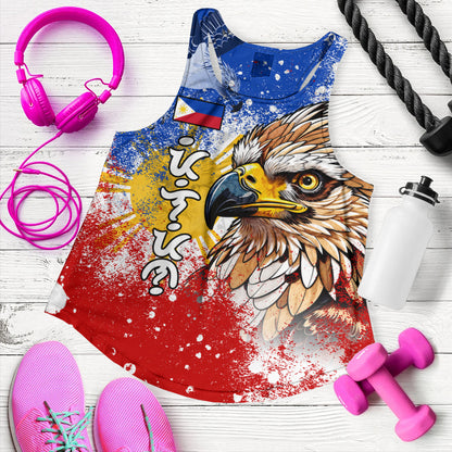Philippines Filipinos Women Tank Eagle Flag Warrior Pride