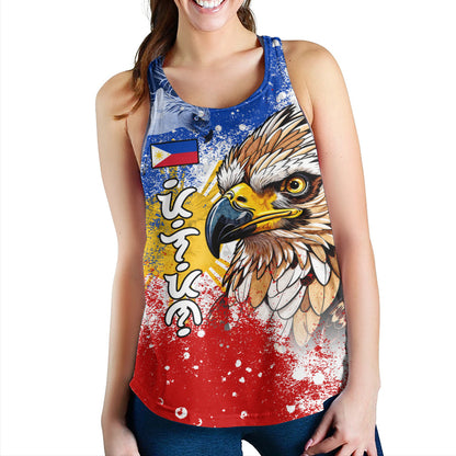 Philippines Filipinos Women Tank Eagle Flag Warrior Pride