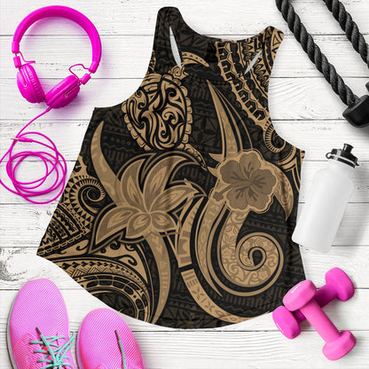 Hawaii Women Tank Honu Turtle Hibiscus Tribal Legacy
