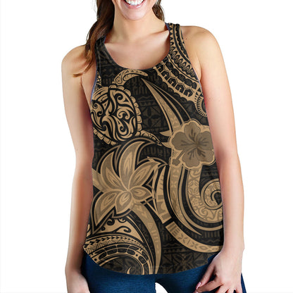 Hawaii Women Tank Honu Turtle Hibiscus Tribal Legacy