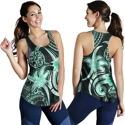 Hawaii Women Tank Honu Turtle Hibiscus Tribal Legacy