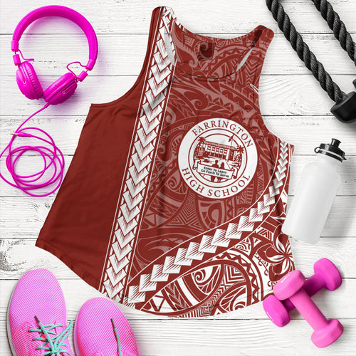 Farrington High School Women Tank Tribal Polynesian Pride Style