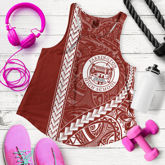 Farrington High School Women Tank Tribal Polynesian Pride Style