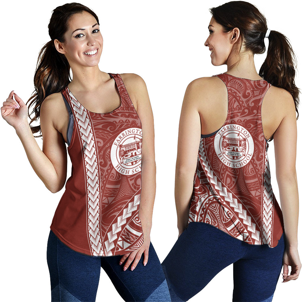 Farrington High School Women Tank Tribal Polynesian Pride Style