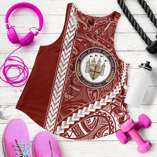 James B. Castle High School Women Tank Tribal Polynesian Pride Style