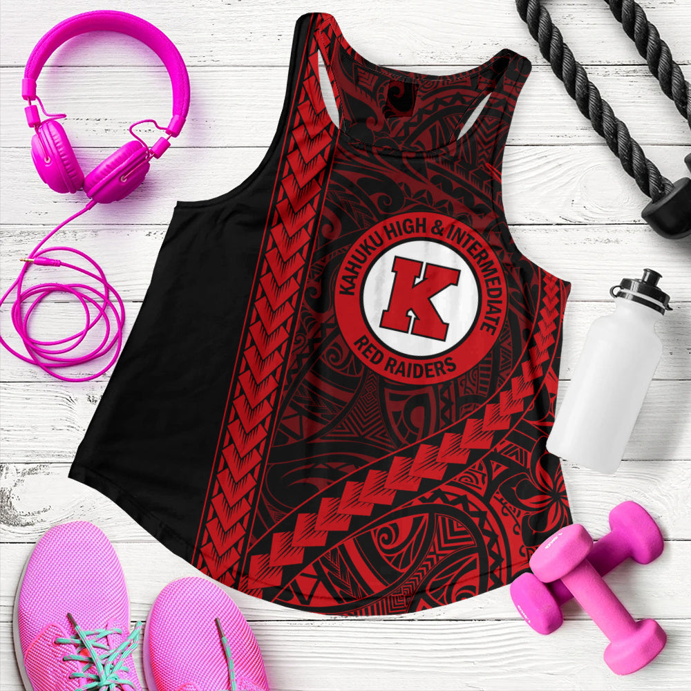 Kahuku High & Intermediate School Women Tank Tribal Polynesian Pride Style