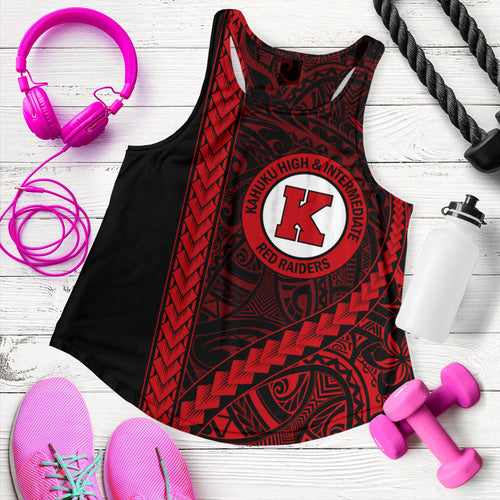 Kahuku High & Intermediate School Women Tank Tribal Polynesian Pride Style