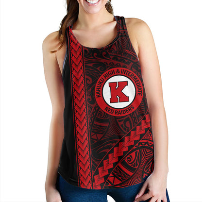 Kahuku High & Intermediate School Women Tank Tribal Polynesian Pride Style