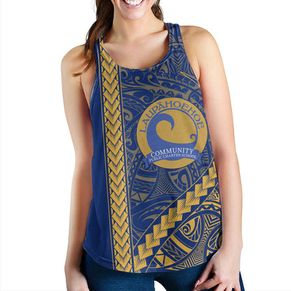Laupāhoehoe Community Public Charter School Women Tank Tribal Polynesian Pride Style