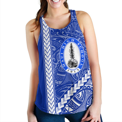 Maui High School Women Tank Tribal Polynesian Pride Style