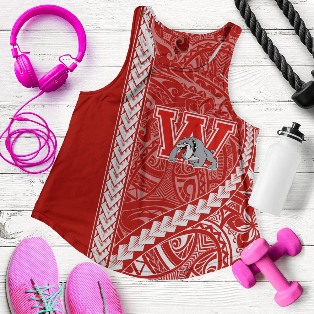 Waialua High and Intermediate School Women Tank Tribal Polynesian Pride Style