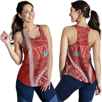 Waialua High and Intermediate School Women Tank Tribal Polynesian Pride Style
