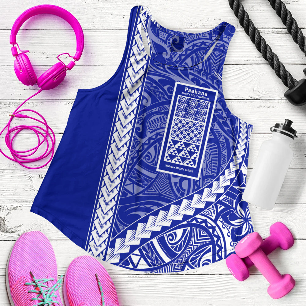 Waimea Middle Public Conversion Charter School Women Tank Tribal Polynesian Pride Style