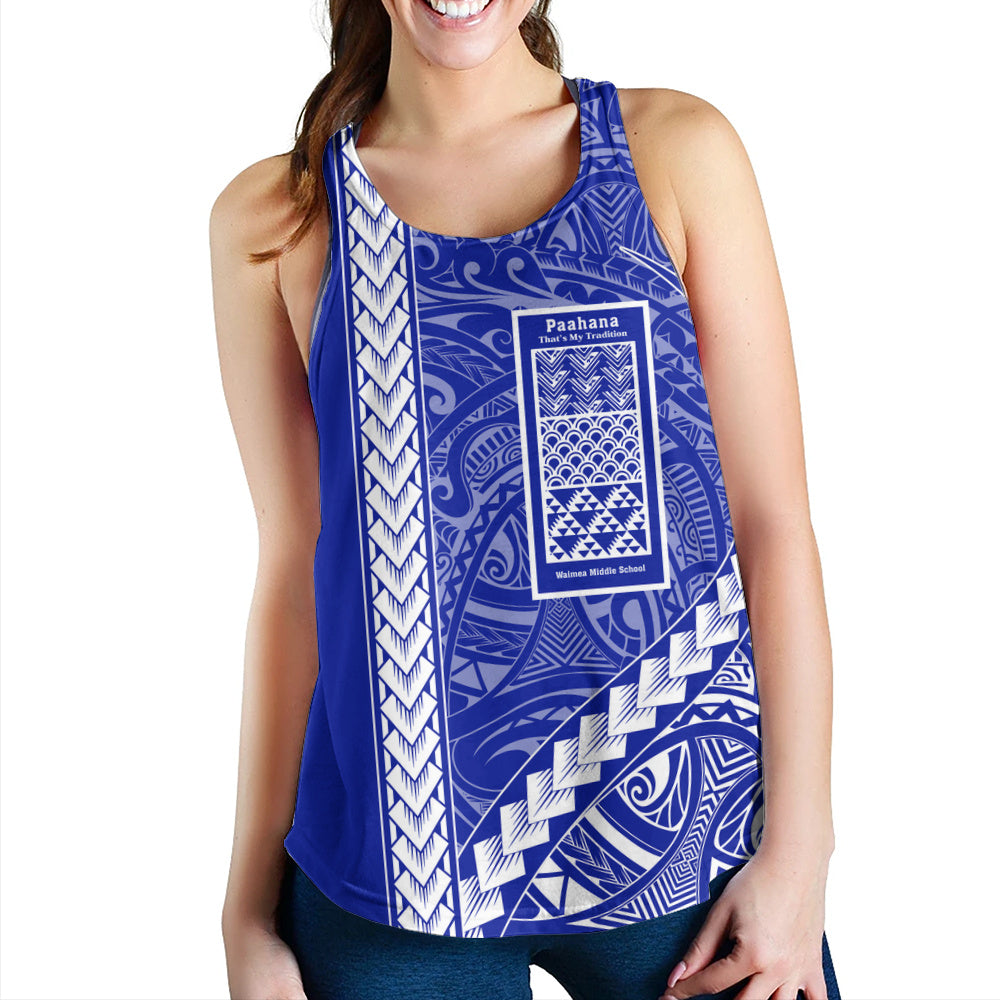 Waimea Middle Public Conversion Charter School Women Tank Tribal Polynesian Pride Style