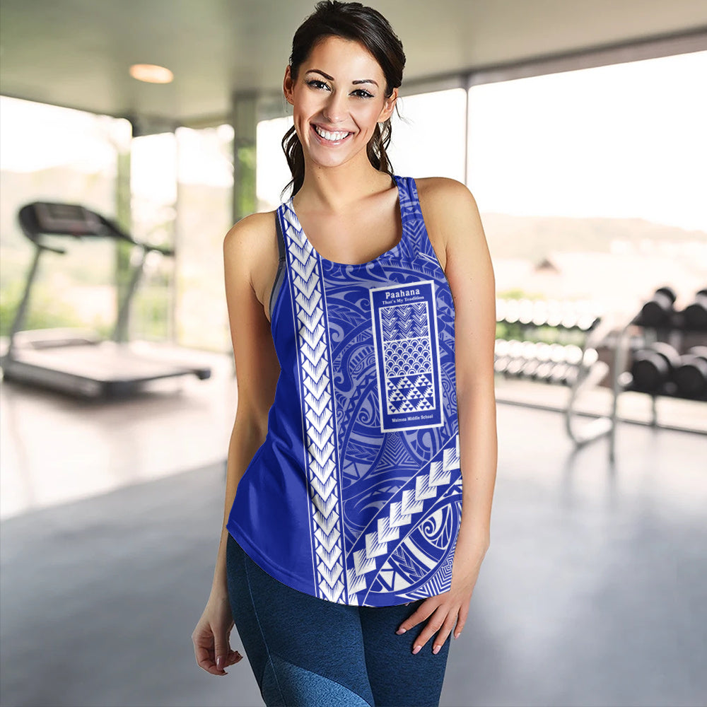 Waimea Middle Public Conversion Charter School Women Tank Tribal Polynesian Pride Style