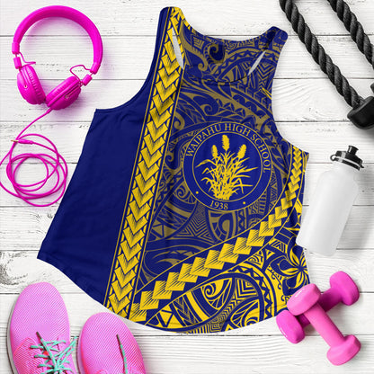 Waipahu High School Women Tank Tribal Polynesian Pride Style