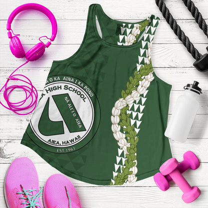 ʻAiea High School Women Tank Puakenikeni Maile Flower Lei