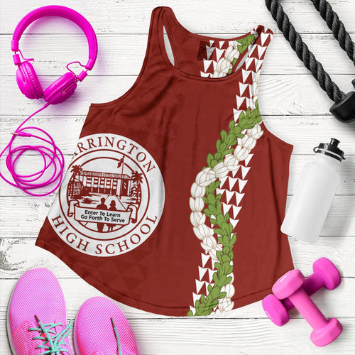 Farrington High School Women Tank Puakenikeni Maile Flower Lei