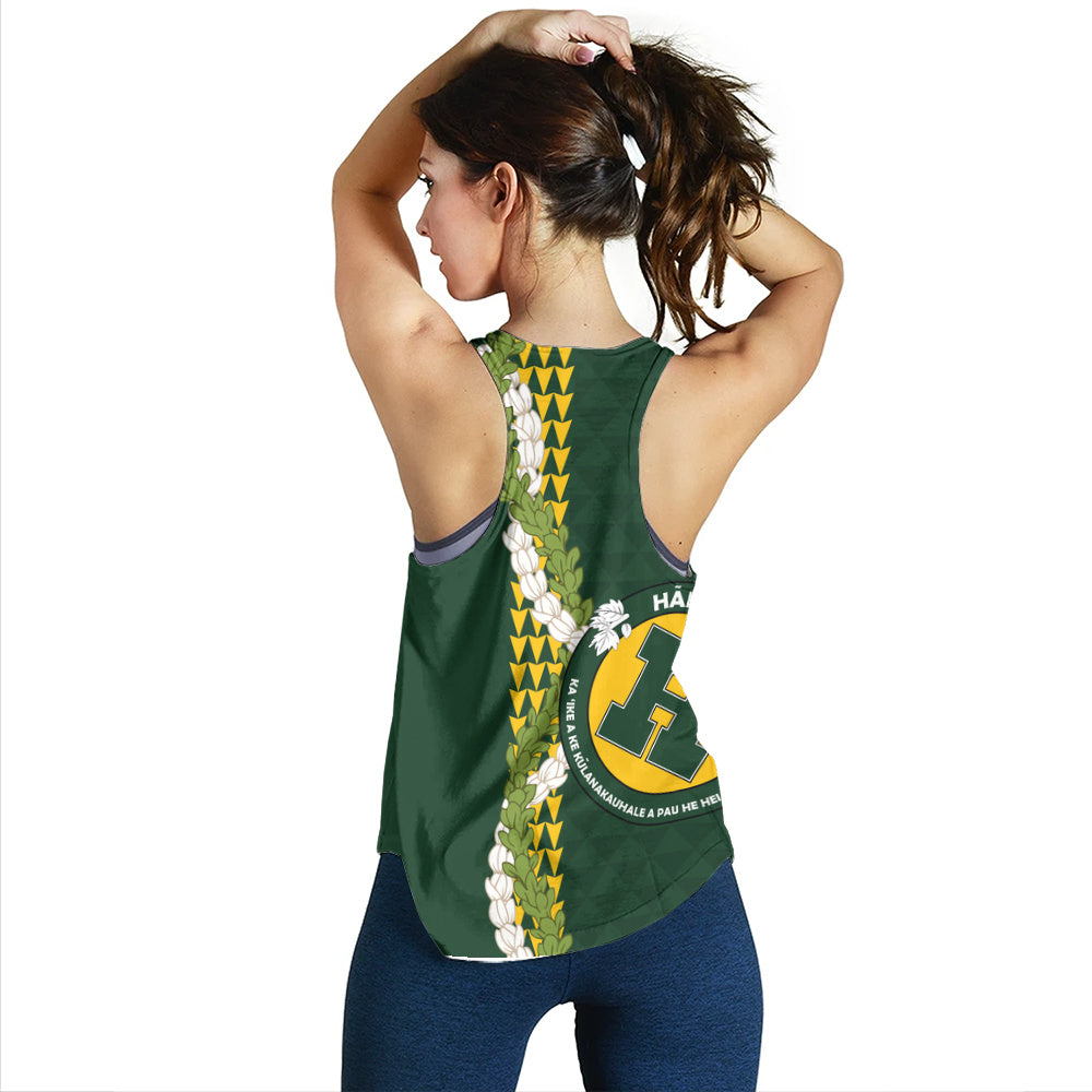 Hana High and Elementary School Women Tank Puakenikeni Maile Flower Lei