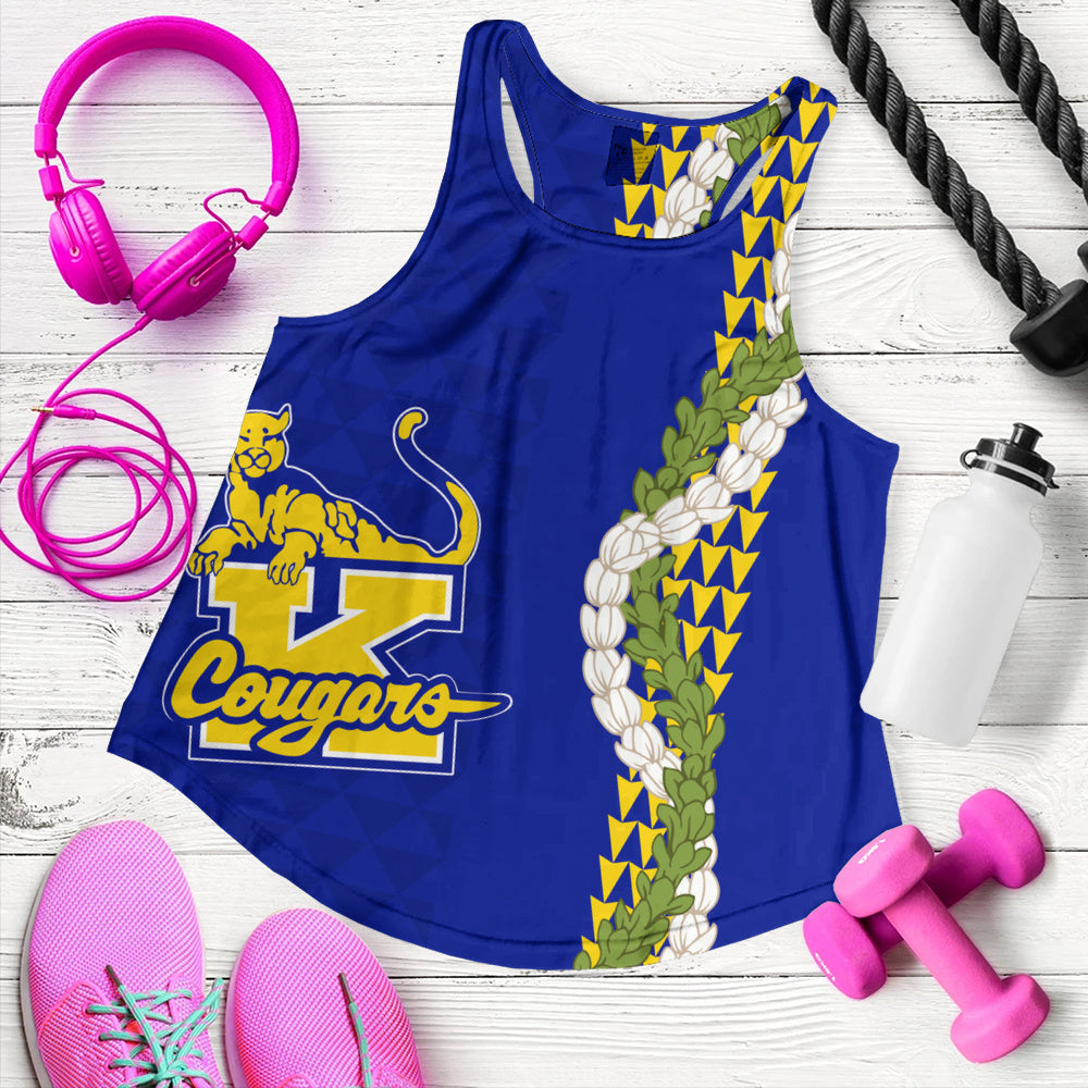 Henry J. Kaiser High School (Hawaii) Women Tank Puakenikeni Maile Flower Lei
