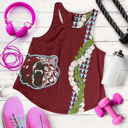 Henry Perrine Baldwin High School Women Tank Puakenikeni Maile Flower Lei