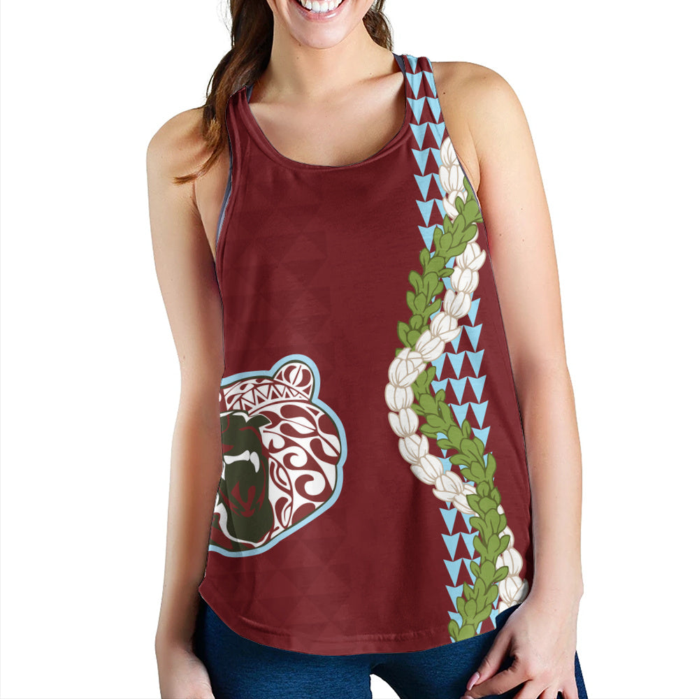 Henry Perrine Baldwin High School Women Tank Puakenikeni Maile Flower Lei