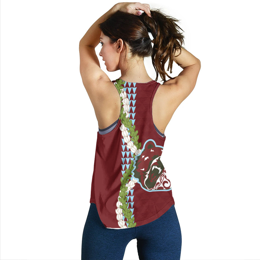 Henry Perrine Baldwin High School Women Tank Puakenikeni Maile Flower Lei