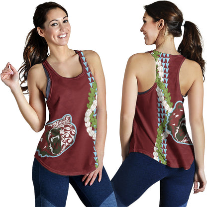 Henry Perrine Baldwin High School Women Tank Puakenikeni Maile Flower Lei
