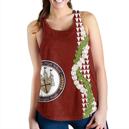 James B. Castle High School Women Tank Puakenikeni Maile Flower Lei