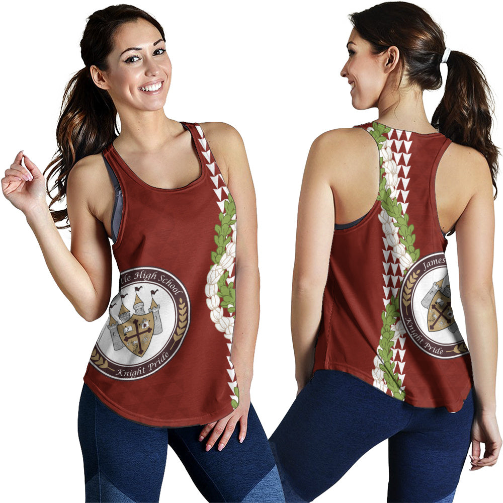James B. Castle High School Women Tank Puakenikeni Maile Flower Lei