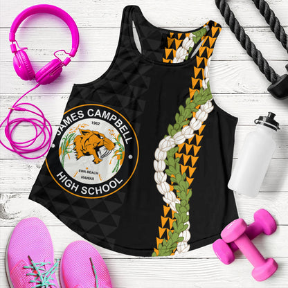James Campbell High School Women Tank Puakenikeni Maile Flower Lei