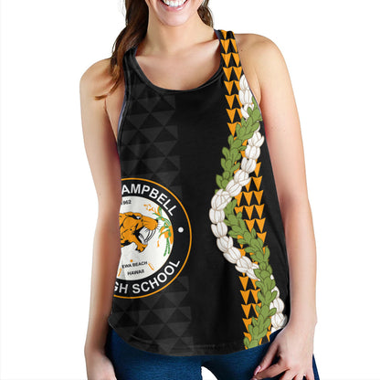 James Campbell High School Women Tank Puakenikeni Maile Flower Lei