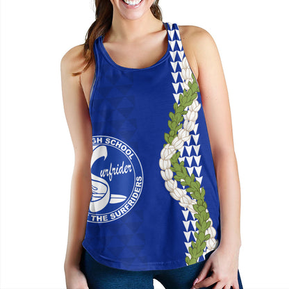 Kailua High School Women Tank Puakenikeni Maile Flower Lei
