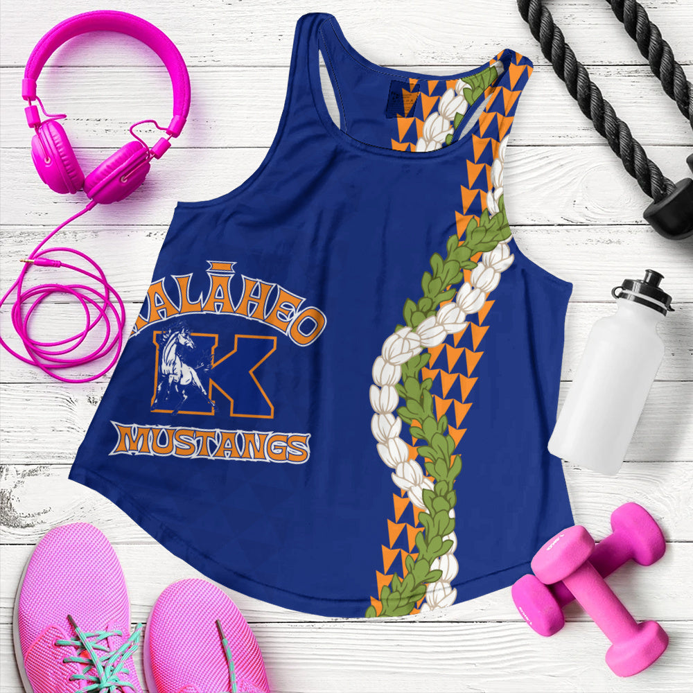 Kalaheo High School Women Tank Puakenikeni Maile Flower Lei
