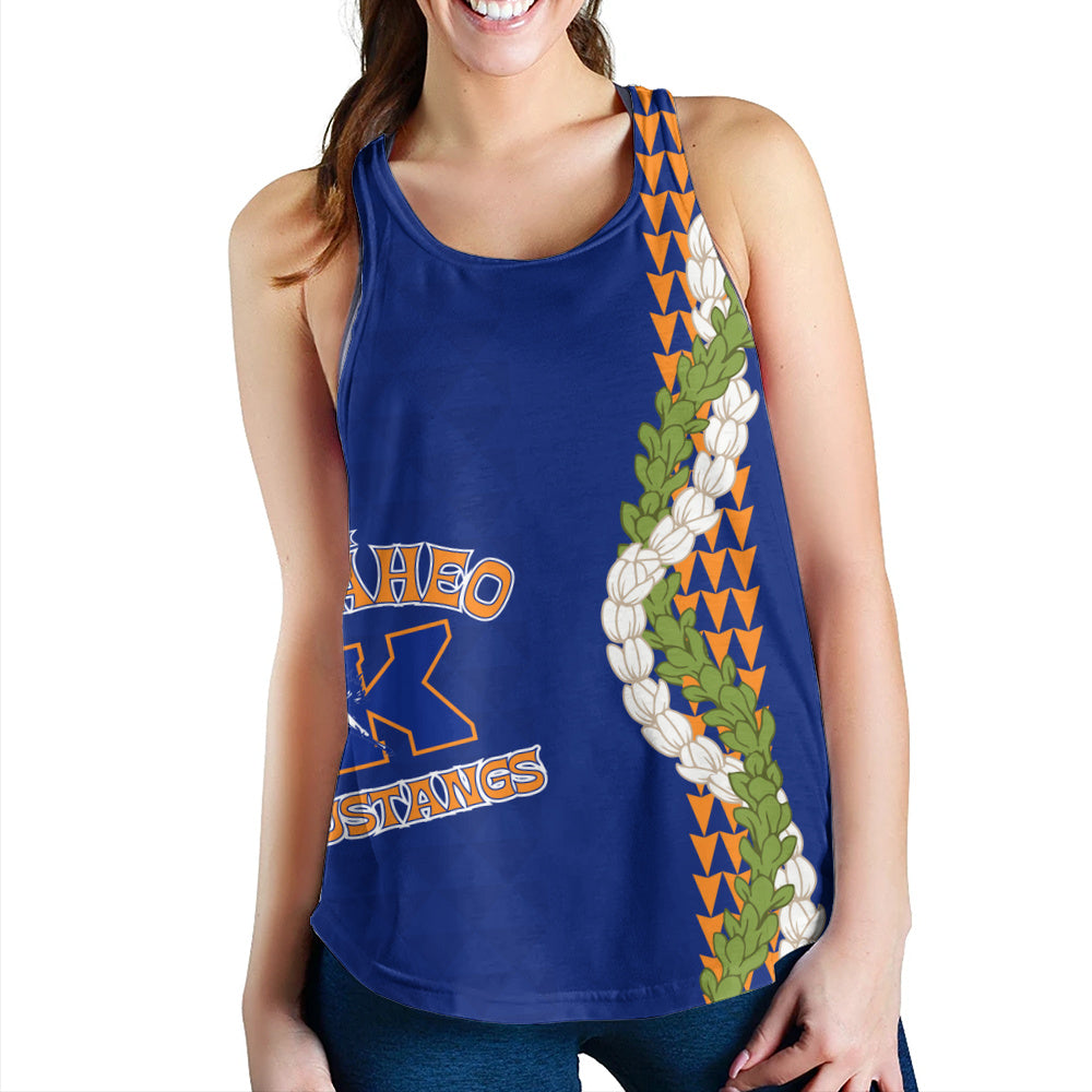 Kalaheo High School Women Tank Puakenikeni Maile Flower Lei