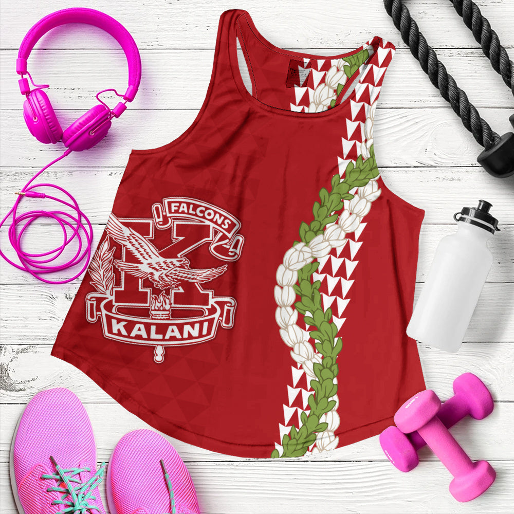 Kalani High School Women Tank Puakenikeni Maile Flower Lei